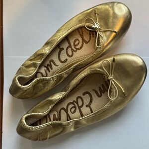 Sam Edelman Gold Ballet Flats Size 7.5